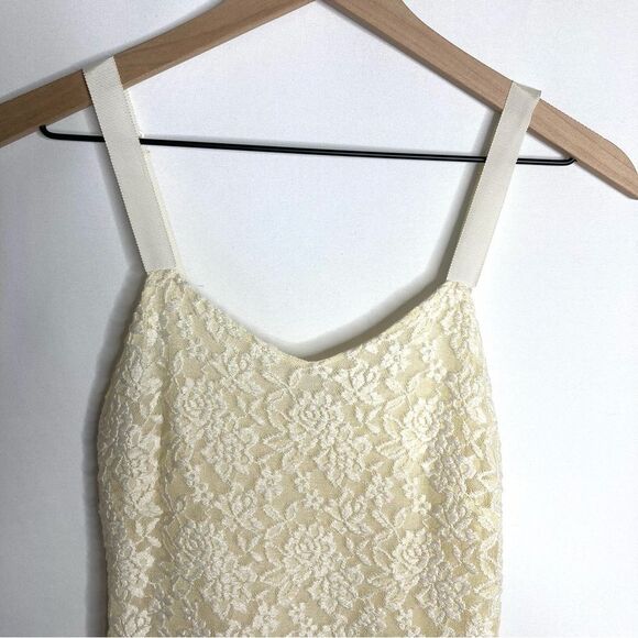 Free People Cream Lace Gold Metallic Ombre Dress Size Small - Picture 3 of 14